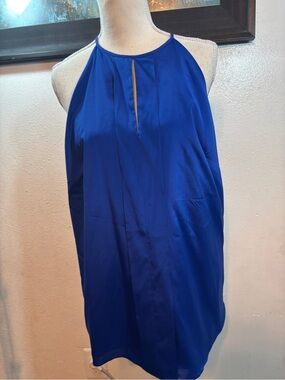 Ann Taylor Royal Blue Halter Shell Top
